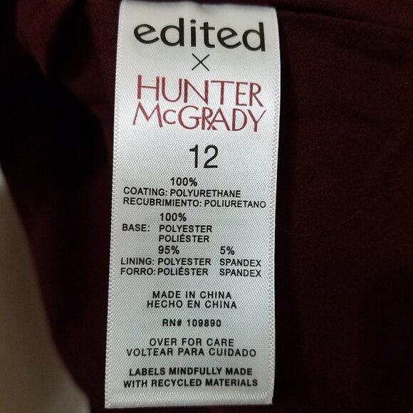 Edited by Hunter McGrady Women’s Faux Leather Skirt – Black – Size 12 –Brand NEW - Picture 16 of 16